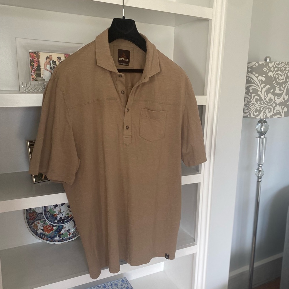 Prana Tan Polo Shirt for Men